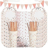 Hot Stamping Polka Dot, Disposable Tableware, Birthday Party Holiday Wedding Layout Supplies, Combo Package