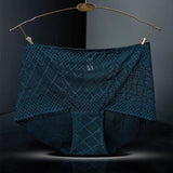 Large Size Mid-waist Lace Ladies' Panties, Sexy Mesh Transparent Antibacterial Cotton Crotch, Breathable Fat Hips Briefs