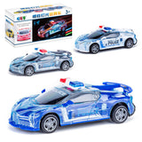 Children's Electric, Universal Transparent Police Car Toy