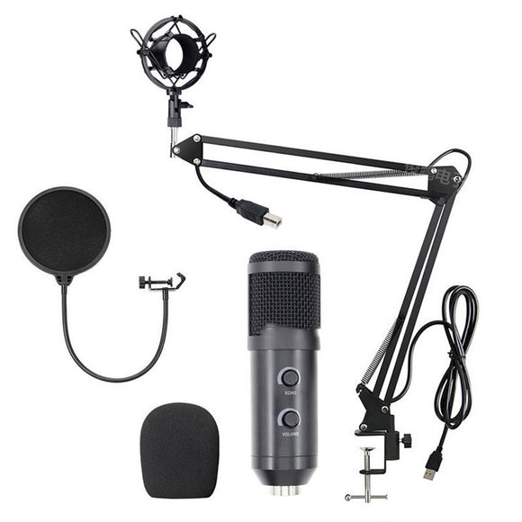 Computer Karaoke Live Chat Recording USB Condenser Microphone Set