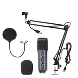 Computer Karaoke Live Chat Recording USB Condenser Microphone Set