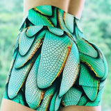 Printed Women's Three-point Pants, Running Sports Yoga Shorts