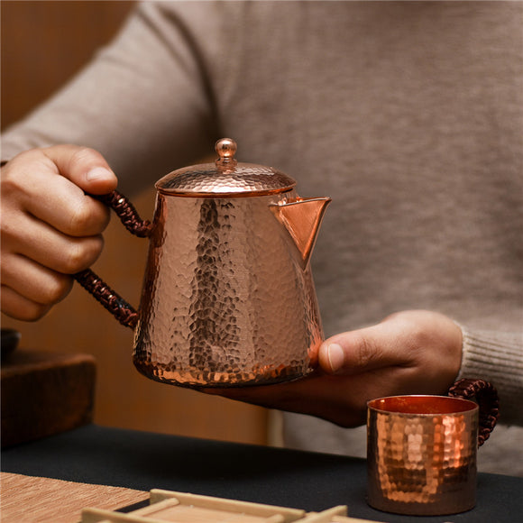 Handmade Small Copper Teapot, Pure Copper Tea-set