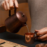 Handmade Small Copper Teapot, Pure Copper Tea-set