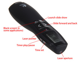 Red and Green Laser Turning Pen, Multifunctional Wireless Presenter