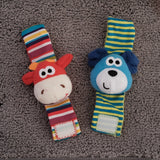 0-12 Months, Soft Animal Rattle, Infant Newborn Plush Sock, Baby Toy Wrist Strap, Baby Foot Socks