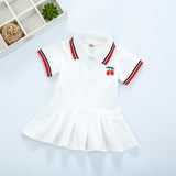 Short Sleeve Pleated Skirt, Little Girls' Sports Dress