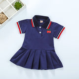 Short Sleeve Pleated Skirt, Little Girls' Sports Dress