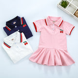 Short Sleeve Pleated Skirt, Little Girls' Sports Dress