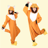 Cartoon One-piece Pajamas, Yellow Fox, Cosplay Clothes for Men and Women