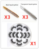 False Eyelashes, Self-adhesive Multicolor Eyeliner