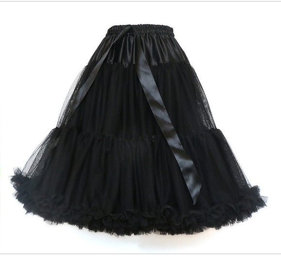 Extra-long Pure Color Tutu Skirt