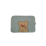 Compatible with Apple, Wind Girls' Tablet Bear Bag, Student's Korean Version IPad Pouch