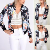 Long Sleeve Rose Print Jacket for Women