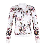 Long Sleeve Rose Print Jacket for Women