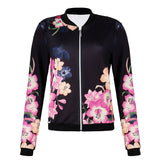 Long Sleeve Rose Print Jacket for Women