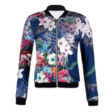 Long Sleeve Rose Print Jacket for Women