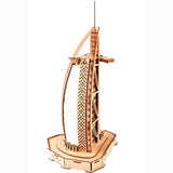 Dubai Sailing Hotel, DIY 3D Puzzle Jigsaw Laser, 3D Wooden Model