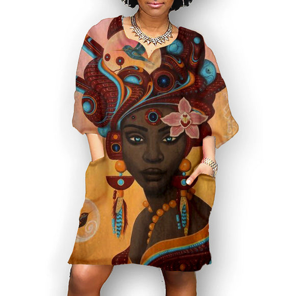 Hips, Mid A-line, Printed, High-waist Skirt