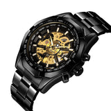 Full Hollow Men's Automatic Steel Band Mechanical Watch