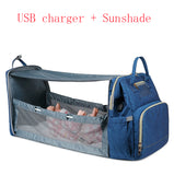 Multifunction Portable Folding Crib Diaper Bag