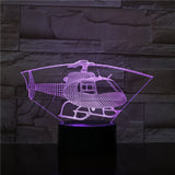 Helicopter Series, 3D Touch-control Colorful LED Night Desk Lamp