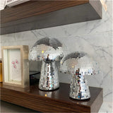Mirror Glass Mushroom Disco Ball – Decorative Reflective Party Ornament