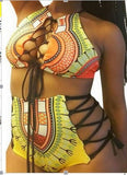 Black Eye Strap, Printed Bikini