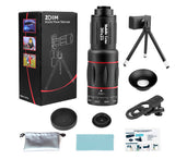 Compatible 18X Telescope Zoom Mobile Lens for Samsung Smartphones, Universal Clip Phone Camera Lens with Tripod
