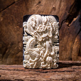 Horns Inlaid with Ox, Symbolic Bone Carving Art