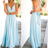 Long Party Gown, Club Floor-length Summer Backless Maxi Dress, Multiway Bridesmaids Boho Women's Vestidos