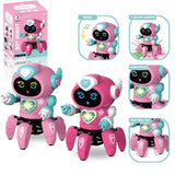 Smart Dancing Robot, Electronic Six-claw Dance LED Music Niena Toys for Children, Birthday Gift