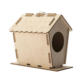 DIY Bird House, Yard Gift Shelter Outdoor Unfinished Bird Nest, Wooden Nesting Box