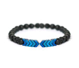Men and Women's, Volcanic Natural Stone, Magnetic Bracelet