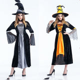 Women Scary Witch Costumes, Adult Sorceress Cosplay Dress for Halloween, Women's Magic Moment Carnival Fancy Dress