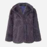 Women’s Faux Fur Thick Winter Coat – Elegant Warm Long Jacket
