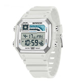 Waterproof Sports Men's Thin Square Luminous Electronic Watch