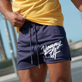 Quick-drying Mesh Casual Sports, American Style, Below the Knee, Cropped Beach Shorts
