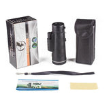 Compatible with Apple, Monocular Telescope Zoom Scope with Compass, Phone Clip Tripod