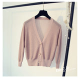 Ice Silk Bright Silk Cardigan Sweater