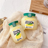 Creative Lemon Water Bottle, Earphone Soft Case