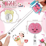 Rainbow Retractable Rotating Pull Stripping Clip Voucher or ID Buckle for Medical and Lab Practioners