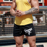 Quick-drying Mesh Casual Sports, American Style, Below the Knee, Cropped Beach Shorts