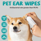 Pet Ear Cleaning, Cat Dog Ear Mite Earwax Care, Meatus Acusticus Cleaning Finger Stall