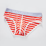 Men's Pure Cotton Sexy Low Waist Briefs Panties