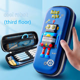 Three-dimensional Pencil Case, Primary School Kindergarten Cartoon Large Capacity Pencil Box