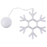 Christmas LED Suction Cup Chandelier Lights – Santa, Elk & Snowman Window Decorations, Battery-powered Holiday Party Lamps