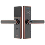 Advanced Fingerprint Smart Lock for Wooden Doors – Key, Card, Password & App Access