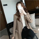 Loose Leisure All-matching Mid-length Coat Top for Women
