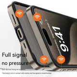 Straight Edge Four-corner Drop-resistant Aluminum Alloy Frame Phone Case (Smartphone not Included)